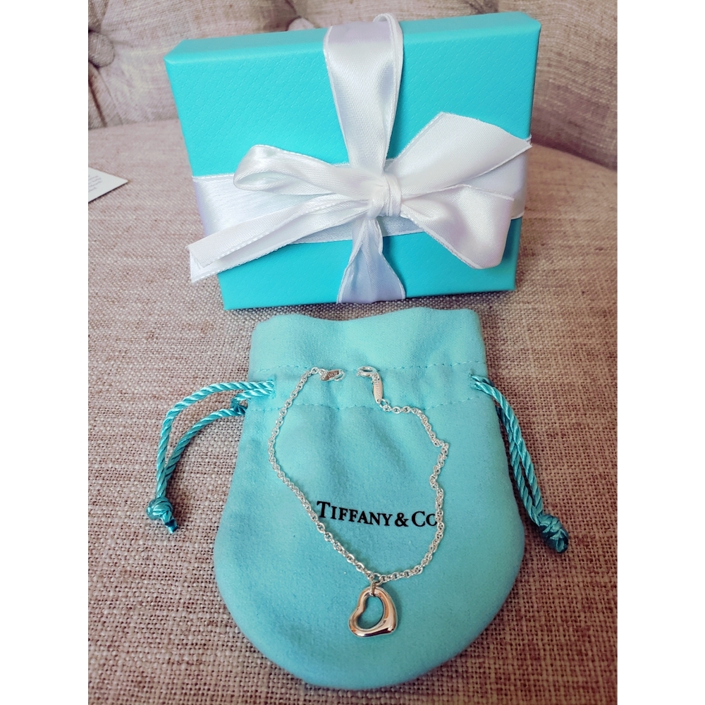 NEW Tiffany & Co Silver Open Heart Bracelet